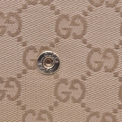 $520 GUCCI GG Canvas Continental Flap Wallet Beige CONSIGNMENT 10021578
