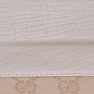 $520 GUCCI GG Canvas Continental Flap Wallet Beige CONSIGNMENT 10021578
