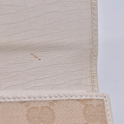 $520 GUCCI GG Canvas Continental Flap Wallet Beige CONSIGNMENT 10021578