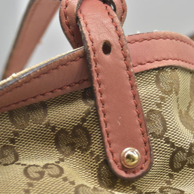 $1040 Gucci Monogram Medium Craft Tote Red