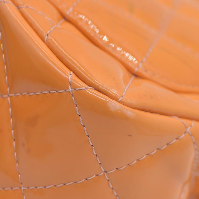 $5200 Chanel Mini Square Flap Bag Orange 2013