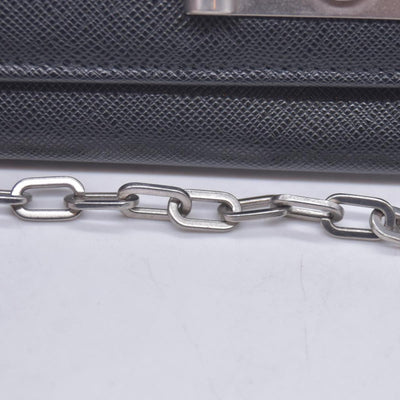 Prada Saffiano Lock Leather Flap Wallet on Chain CONSIGNMENT