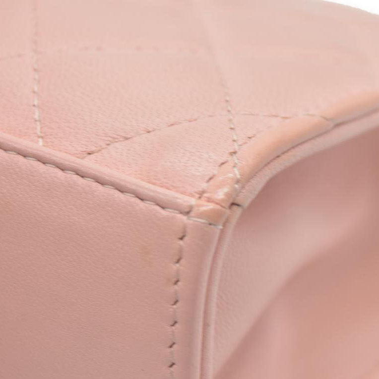 $2900 Chanel Lambskin Quilted Mini Trendy CC Clutch With Chain Light Pink