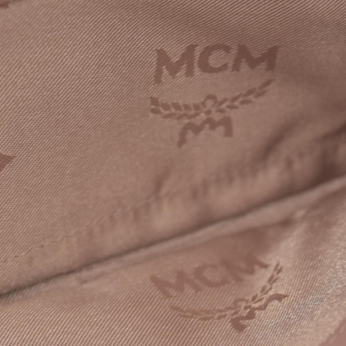 $380 MCM Saffiano Leather Logo Plaque Continental Flap Wallet Pink CONSIGNMENT 10021573