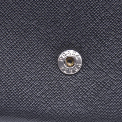 Prada Saffiano Lock Leather Flap Wallet on Chain CONSIGNMENT