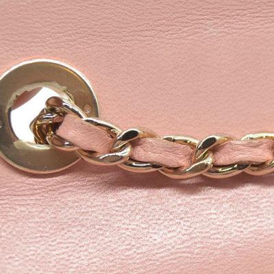 $2900 Chanel Lambskin Quilted Mini Trendy CC Clutch With Chain Light Pink