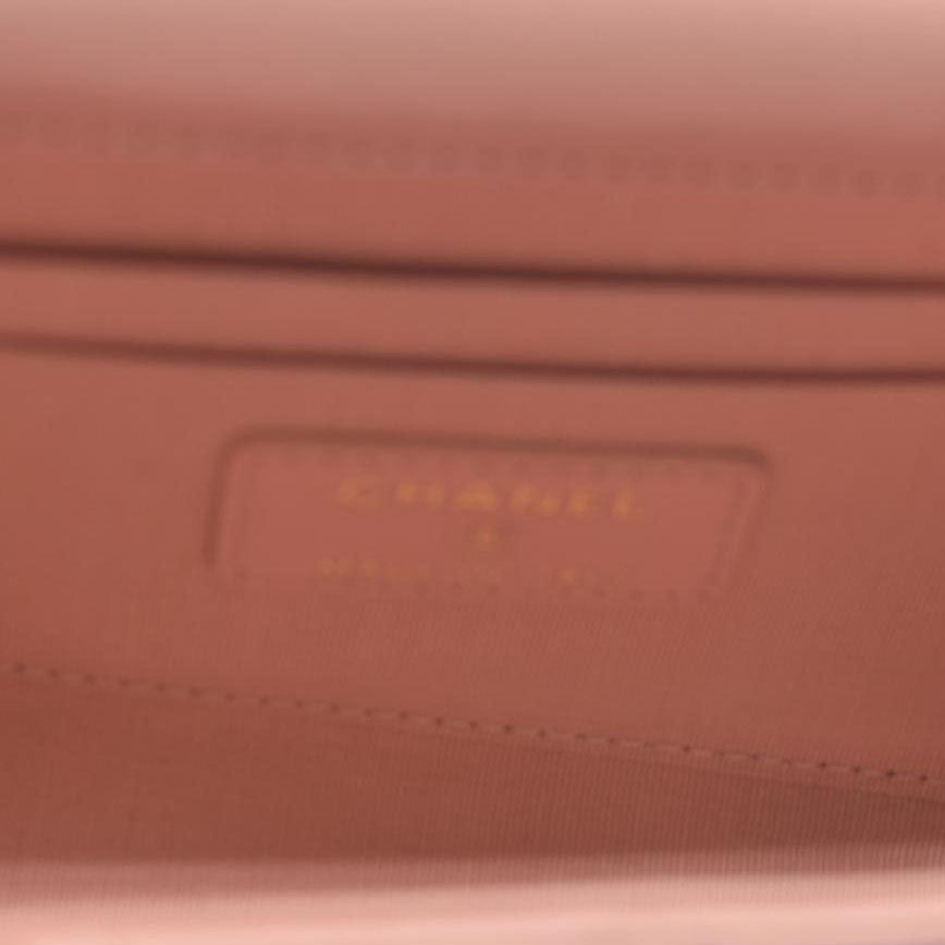 $2900 Chanel Lambskin Quilted Mini Trendy CC Clutch With Chain Light Pink