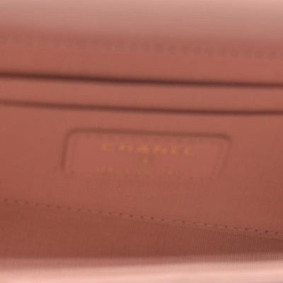 $2900 Chanel Lambskin Quilted Mini Trendy CC Clutch With Chain Light Pink