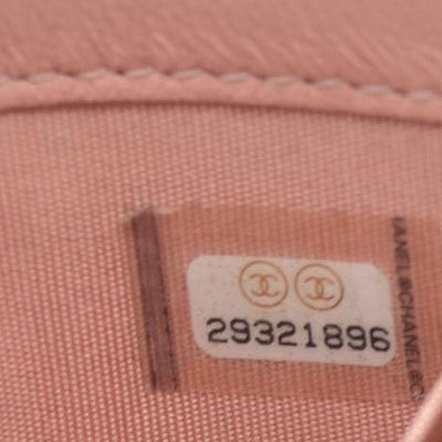 $2900 Chanel Lambskin Quilted Mini Trendy CC Clutch With Chain Light Pink