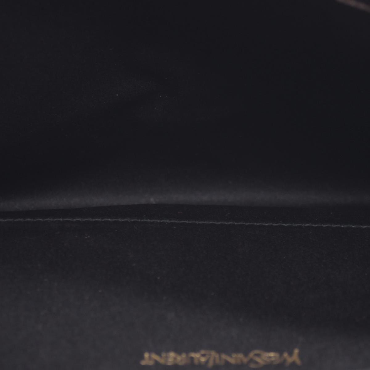 Saint Laurent Metallic Leather Large Belle De Jour Clutch Silver CONSIGNMENT