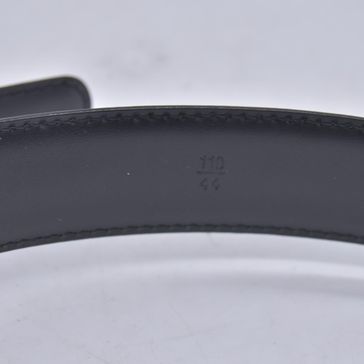 $550 LOUIS VUITTON Epi Initiales Belt 30mm Noir Black 110/44 CONSIGNMENT 10021577