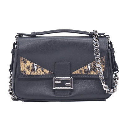 $2500 FENDI Monster Double Micro Baguette Black CONSIGNMENT