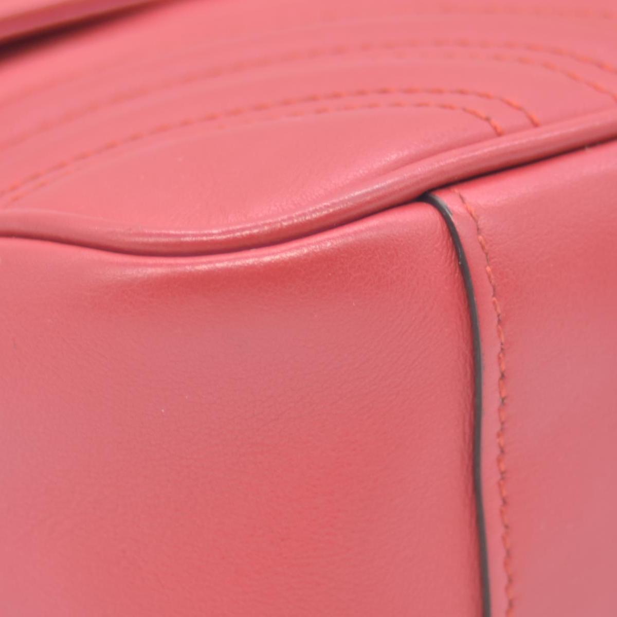 $2850 Gucci Calfskin Matelasse Small GG Marmont Shoulder Bag Red CONSIGNMENT