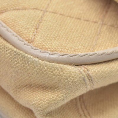 $2900 CHANEL 2006-2008 Medium Classic Lambskin Trimmed Canvas Line Double Flap shoulder bag