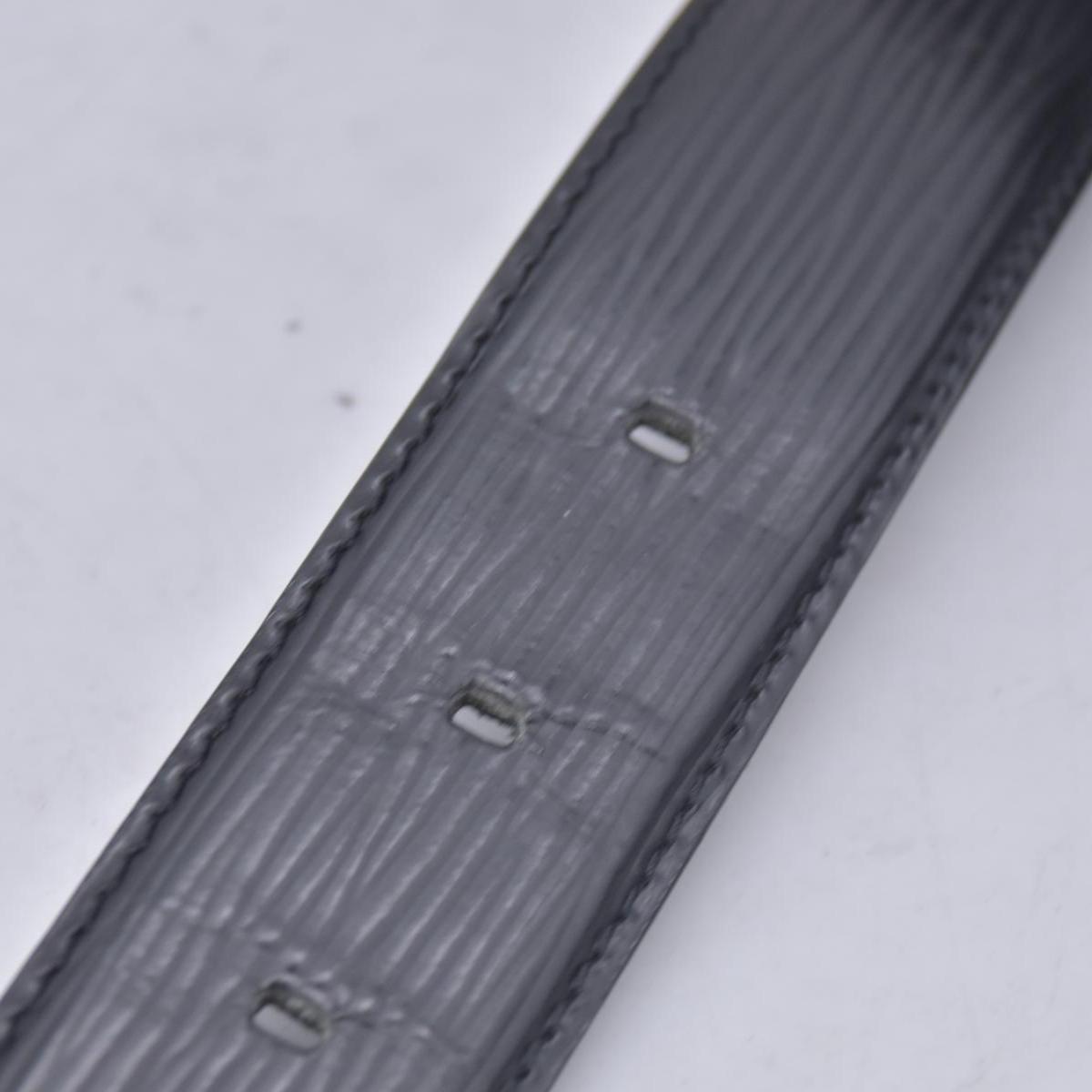 $550 LOUIS VUITTON Epi Initiales Belt 30mm Noir Black 110/44 CONSIGNMENT 10021577