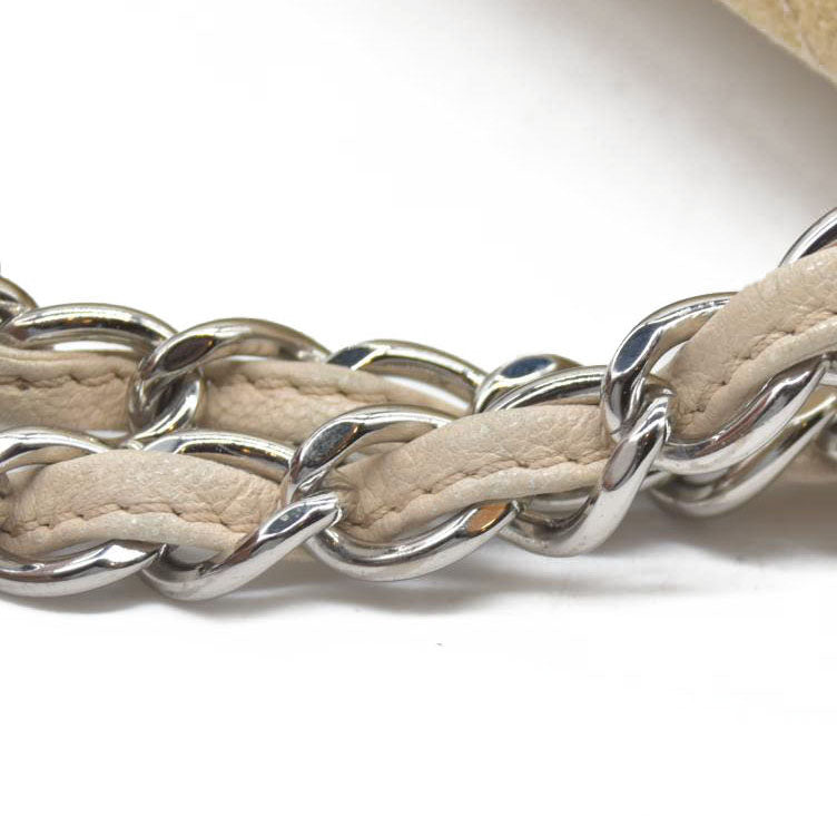 $2900 CHANEL 2006-2008 Medium Classic Lambskin Trimmed Canvas Line Double Flap shoulder bag