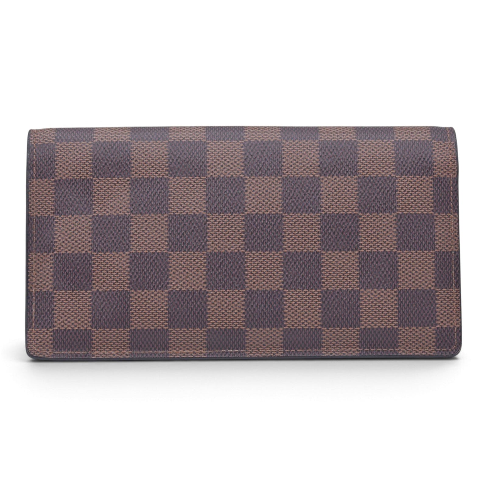 $680 LOUIS VUITTON Damier Ebene Portefeuille International Wallet Brown CONSIGNMENT 10021568
