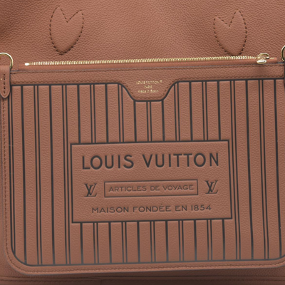 $3100 Louis Vuitton LV Monogram Neverfull Inside Out Brown with Pouch RFID