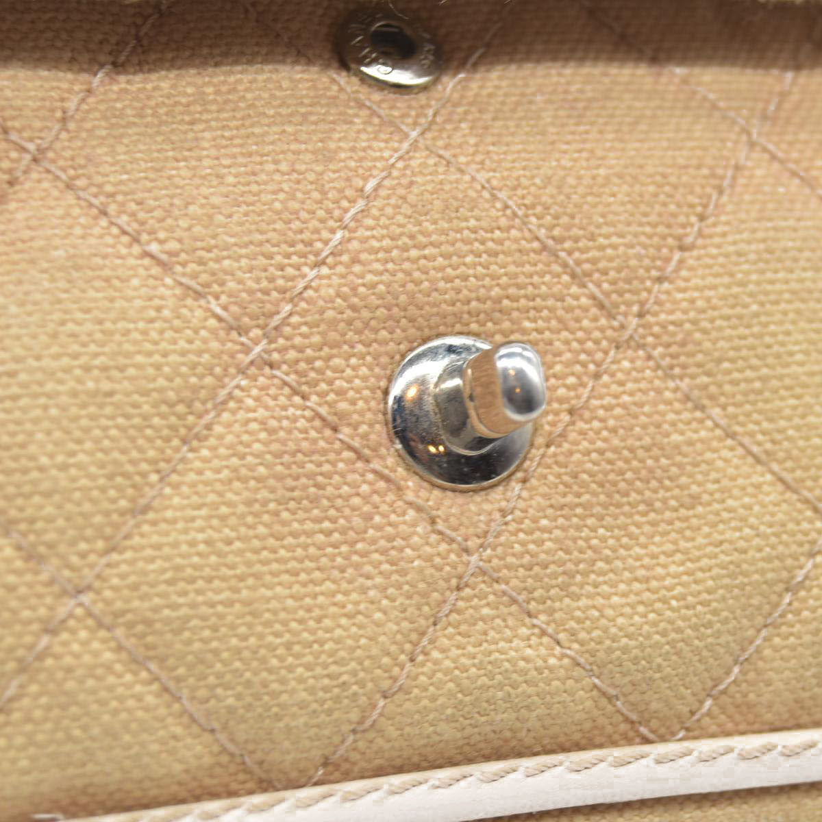 $2900 CHANEL 2006-2008 Medium Classic Lambskin Trimmed Canvas Line Double Flap shoulder bag