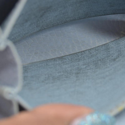 $660 Gucci Blue Calfskin Monochrome Dollar GG Marmont Zip Around Card Holder