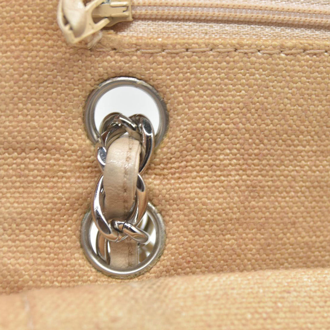 $2900 CHANEL 2006-2008 Medium Classic Lambskin Trimmed Canvas Line Double Flap shoulder bag