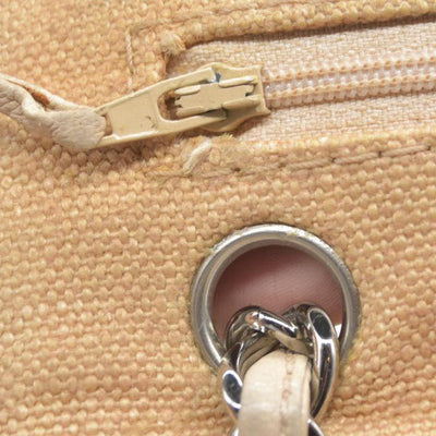 $2900 CHANEL 2006-2008 Medium Classic Lambskin Trimmed Canvas Line Double Flap shoulder bag