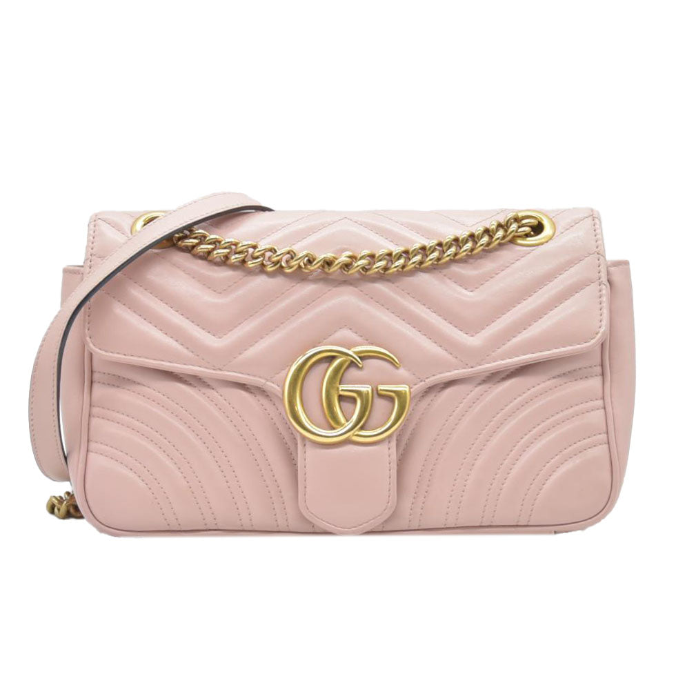 $2850 Gucci Calfskin Matelasse Small GG Marmont Shoulder Bag  CONSIGNMENT