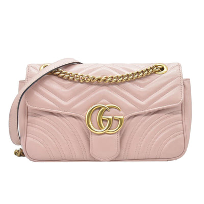 $2850 Gucci Calfskin Matelasse Small GG Marmont Shoulder Bag  CONSIGNMENT