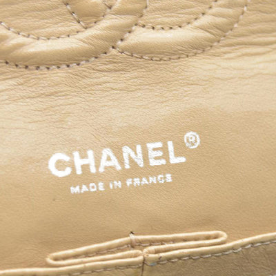 $2900 CHANEL 2006-2008 Medium Classic Lambskin Trimmed Canvas Line Double Flap shoulder bag