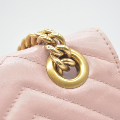 $2850 Gucci Calfskin Matelasse Small GG Marmont Shoulder Bag  CONSIGNMENT