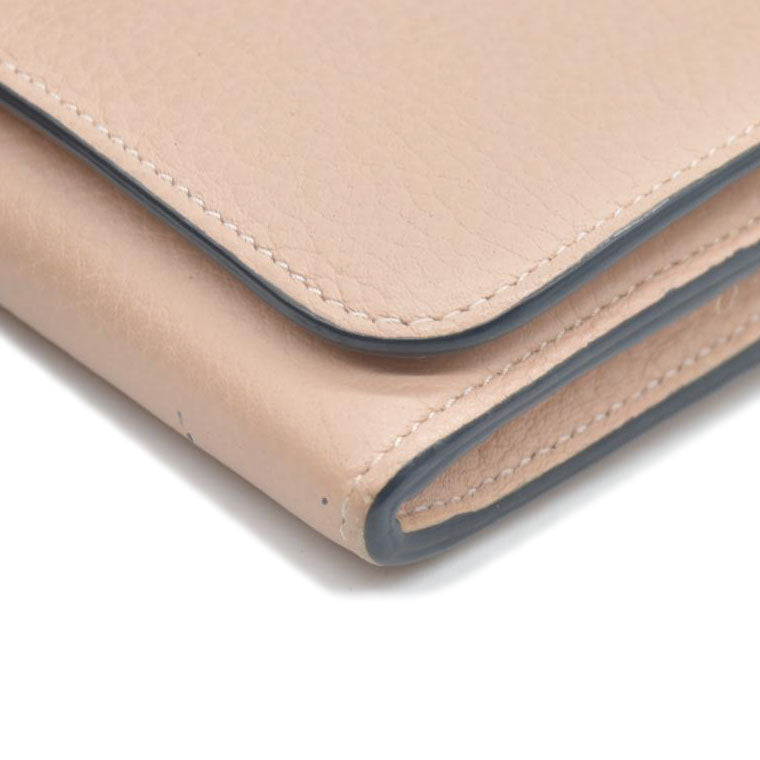 Chloe Alphabet Leather Bifold Long Wallet