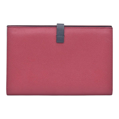 $790 CELINE Drummed Calfskin Large Strap Multifunction Wallet CONSIGNMENT 10021572