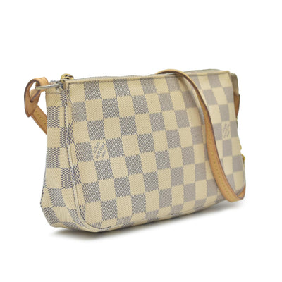 $1290 2012 Louis Vuitton Damier Azur Pochette Accessories NM CA4142