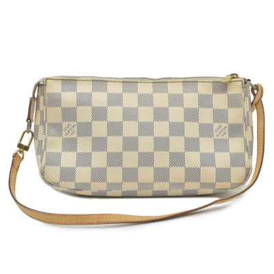 $1290 2012 Louis Vuitton Damier Azur Pochette Accessories NM CA4142