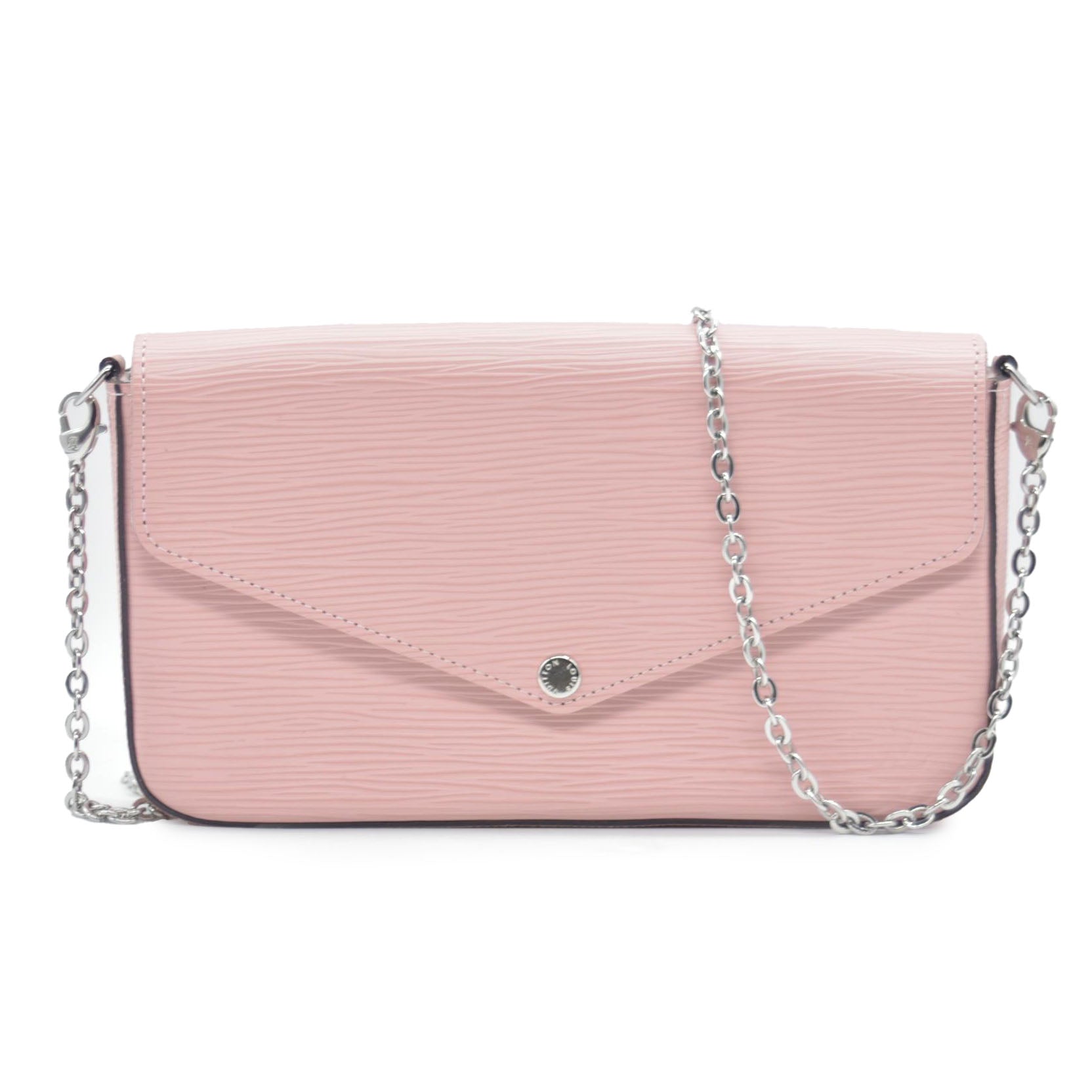 $1770 2017 Louis Vuitton Epi Leather Pochette Felicie Rose Ballerine CONSIGNMENT TJ3107