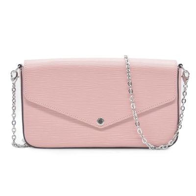 $1770 2017 Louis Vuitton Epi Leather Pochette Felicie Rose Ballerine CONSIGNMENT TJ3107