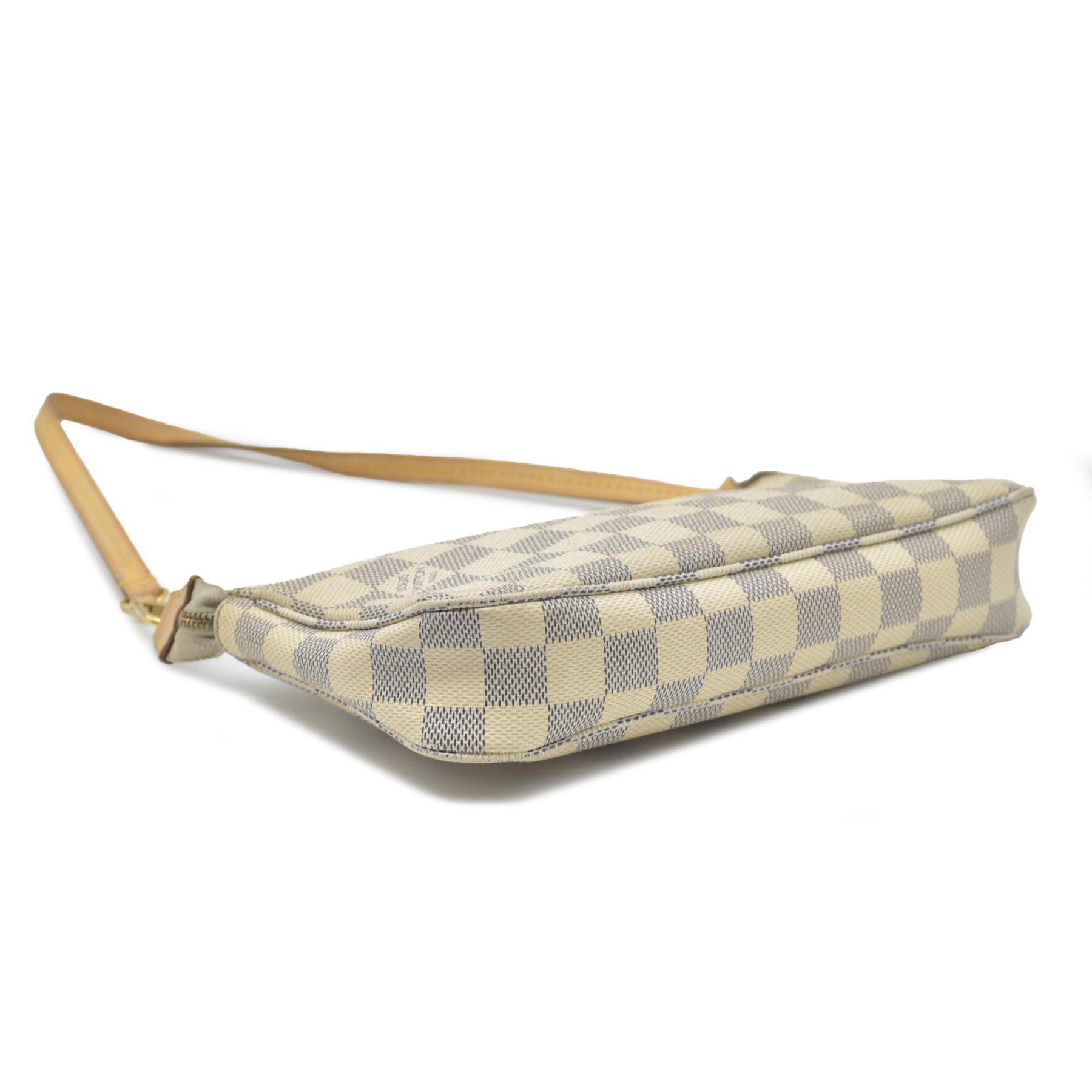$1290 2012 Louis Vuitton Damier Azur Pochette Accessories NM CA4142