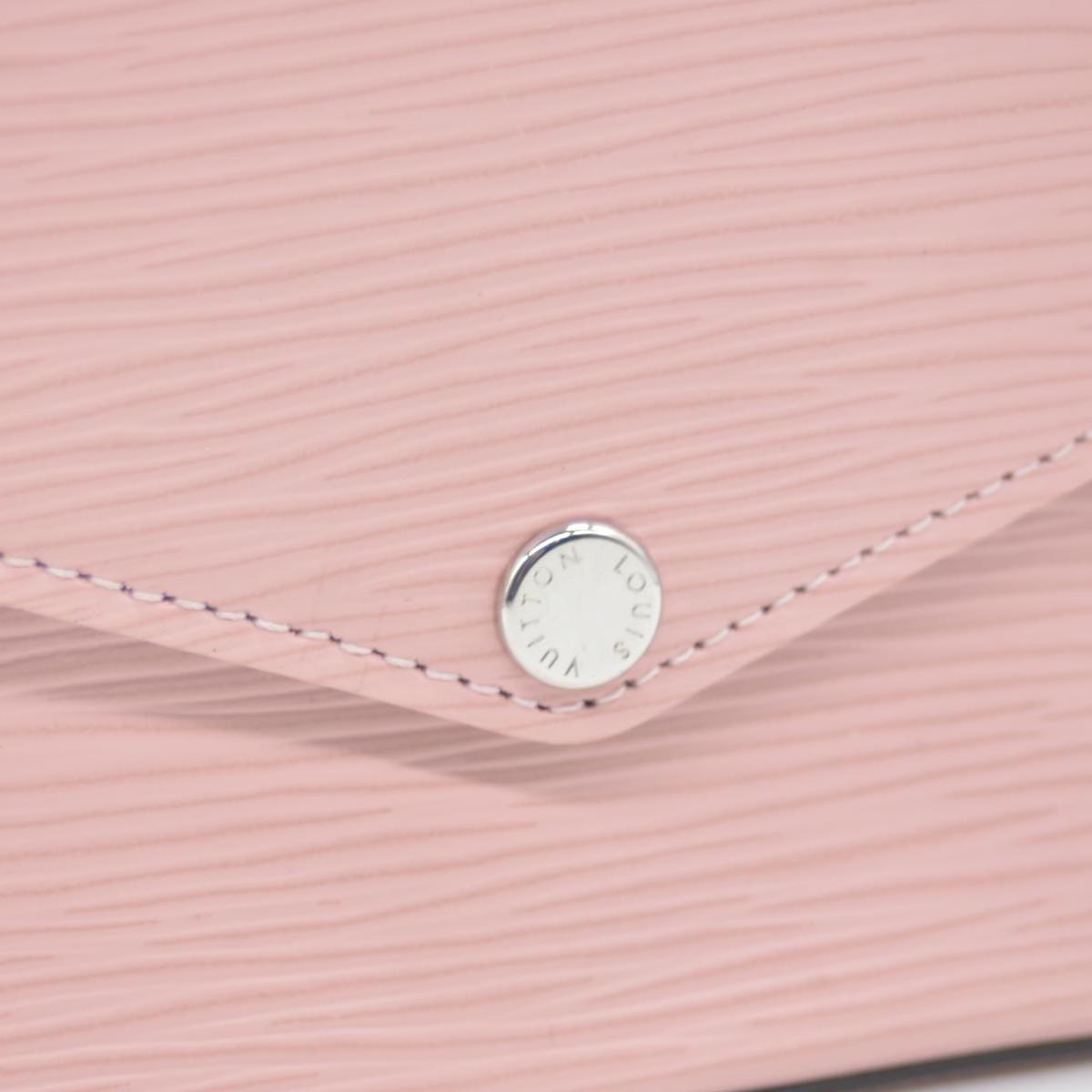$1770 2017 Louis Vuitton Epi Leather Pochette Felicie Rose Ballerine CONSIGNMENT TJ3107