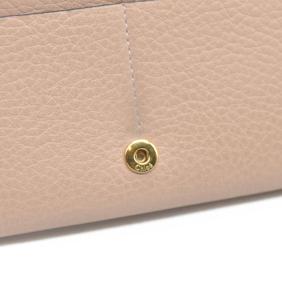 Chloe Alphabet Leather Bifold Long Wallet