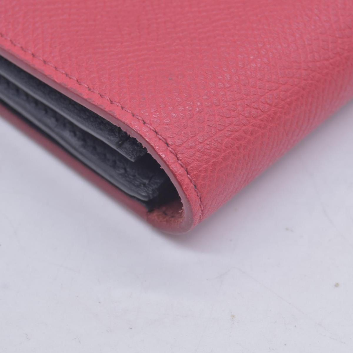 $790 CELINE Drummed Calfskin Large Strap Multifunction Wallet CONSIGNMENT 10021572