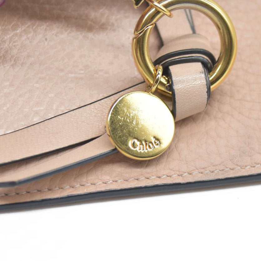 Chloe Alphabet Leather Bifold Long Wallet