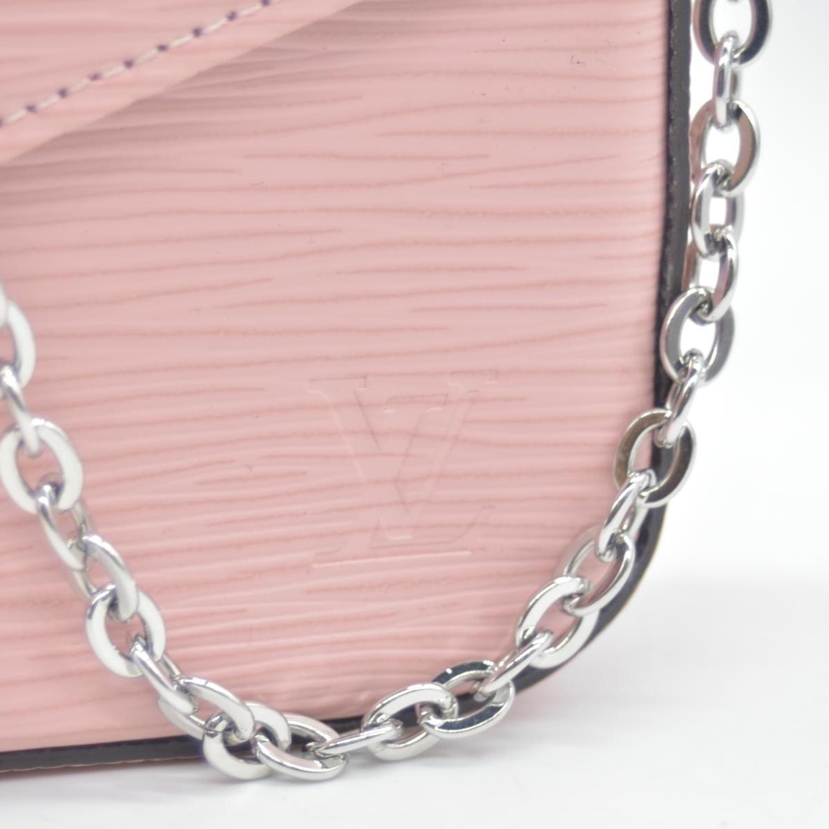 $1770 2017 Louis Vuitton Epi Leather Pochette Felicie Rose Ballerine CONSIGNMENT TJ3107