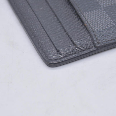 $385 Louis Vuitton 2008 Damier Graphite Pattern Card Case TH5008 CONSIGNMENT