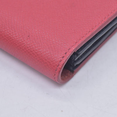 $790 CELINE Drummed Calfskin Large Strap Multifunction Wallet CONSIGNMENT 10021572
