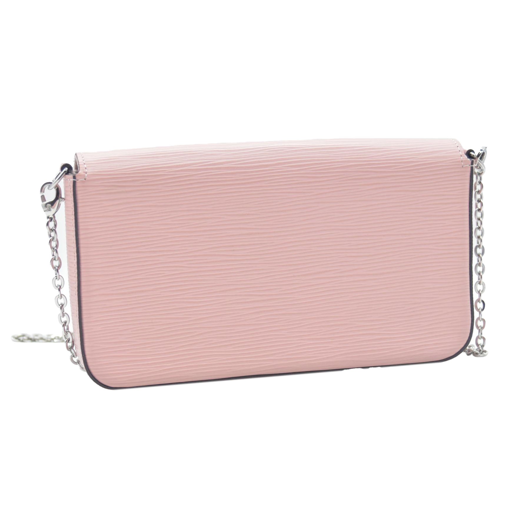 $1770 2017 Louis Vuitton Epi Leather Pochette Felicie Rose Ballerine CONSIGNMENT TJ3107