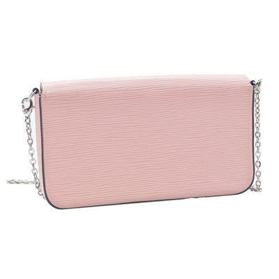 $1770 2017 Louis Vuitton Epi Leather Pochette Felicie Rose Ballerine CONSIGNMENT TJ3107