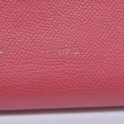 $790 CELINE Drummed Calfskin Large Strap Multifunction Wallet CONSIGNMENT 10021572