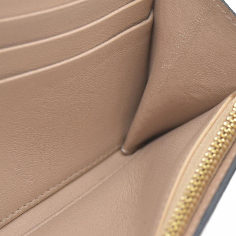 Chloe Alphabet Leather Bifold Long Wallet