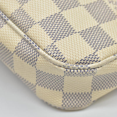 $1290 2012 Louis Vuitton Damier Azur Pochette Accessories NM CA4142