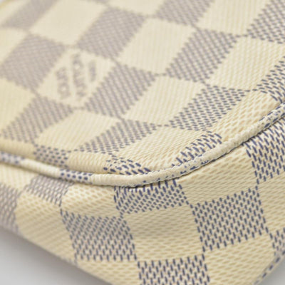 $1290 2012 Louis Vuitton Damier Azur Pochette Accessories NM CA4142